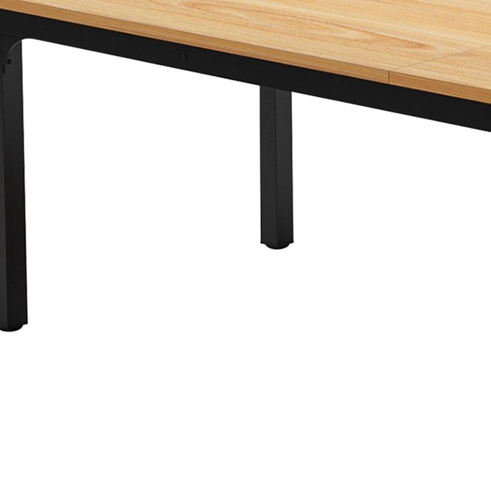 46" Brown Solid Wood Dining Table