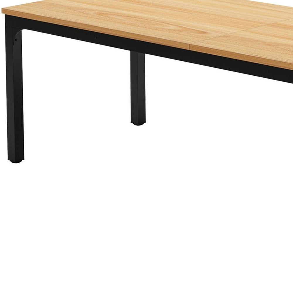 46" Brown Solid Wood Dining Table