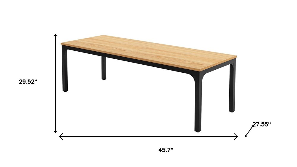 46" Brown Solid Wood Dining Table