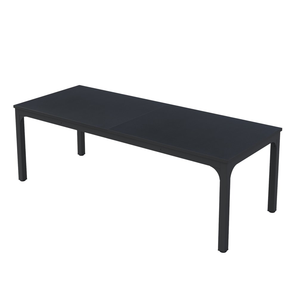 46" Black Wood and Iron Dining Table