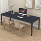 46" Black Solid Wood Dining Table