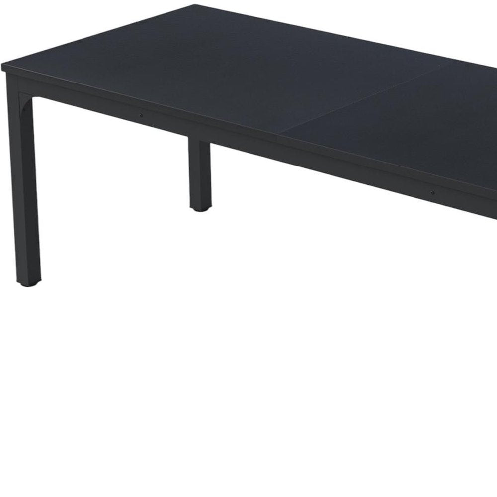 46" Black Wood and Iron Dining Table