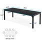 46" Black Solid Wood Dining Table