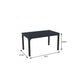 46" Black Wood and Iron Dining Table