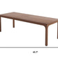 46" Brown Solid Wood Dining Table