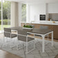 46" Gray and White Wood and Iron Dining Table