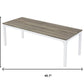 46" Gray Solid Wood Dining Table