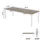 46" Gray Solid Wood Dining Table