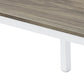 46" Gray and White Wood and Iron Dining Table