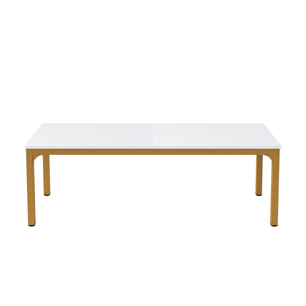 46" White Solid Wood Dining Table