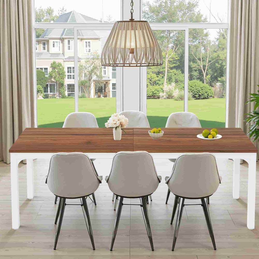 46" Brown Solid Wood Dining Table