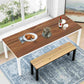 46" Brown Solid Wood Dining Table