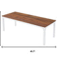46" Brown Solid Wood Dining Table
