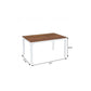 46" Brown and White Wood and Iron Dining Table