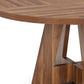 47" Brown Solid Wood Pedestal Base Round Top Dining Table