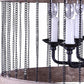 Black And Natural Wood and Metal Cylinder Six Light Dimmable Chandelier