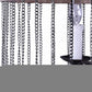 Black And Natural Wood and Metal Cylinder Six Light Dimmable Chandelier