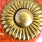 Set of Six Coral And Gold Ceramic Drawer Pull Knobs