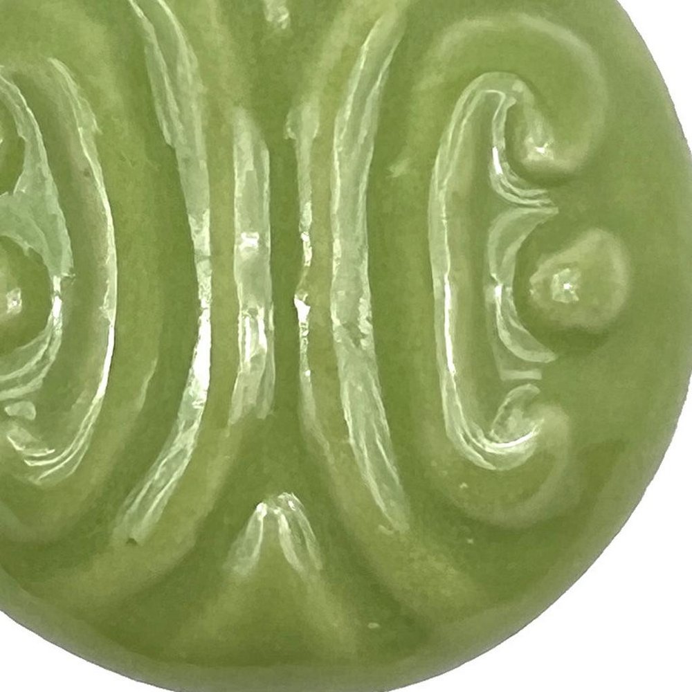 Set of Six Green Mushroom Knob Embossed Ceramic Drawer Pull Knobs