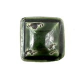 Set of Six Green Square Knob Ceramic Drawer Pull Knobs