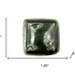 Set of Six Green Square Knob Ceramic Drawer Pull Knobs