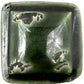 Set of Six Green Square Knob Ceramic Drawer Pull Knobs