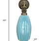 Set of Six Aqua And Brown Oval Knob Ceramic Drawer Pull Knobs