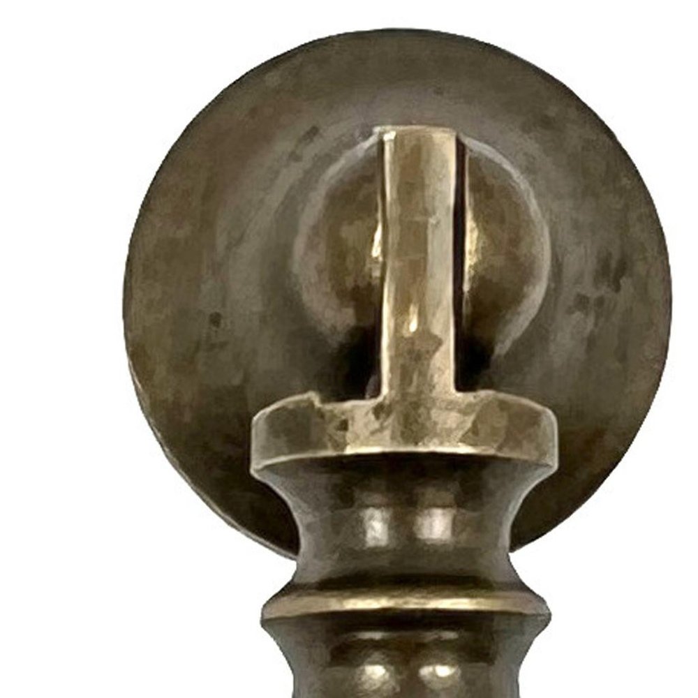 Set of Six Aqua And Brown Oval Knob Ceramic Drawer Pull Knobs