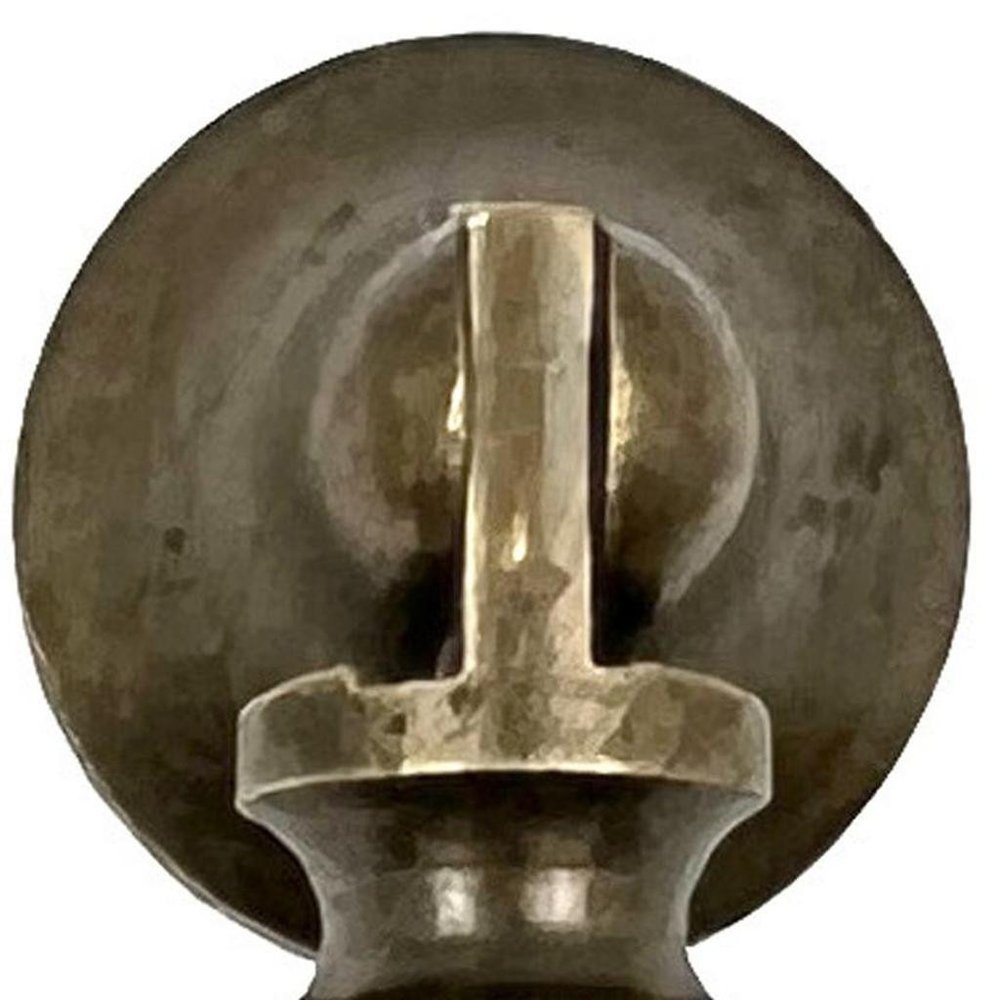 Set of Six Aqua And Brown Oval Knob Ceramic Drawer Pull Knobs