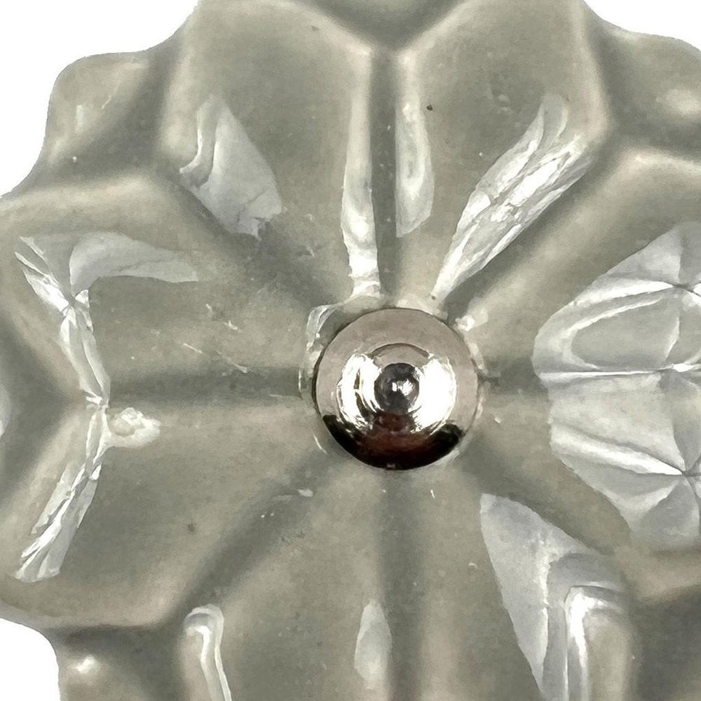 Set of Six Gray Ceramic Drawer Pull Knobs