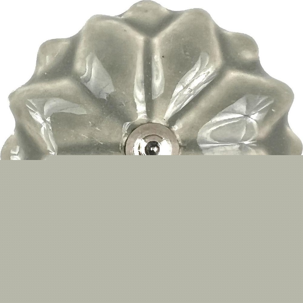 Set of Six Gray Ceramic Drawer Pull Knobs