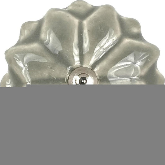 Set of Six Gray Ceramic Drawer Pull Knobs