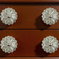 Set of Six Gray Ceramic Drawer Pull Knobs