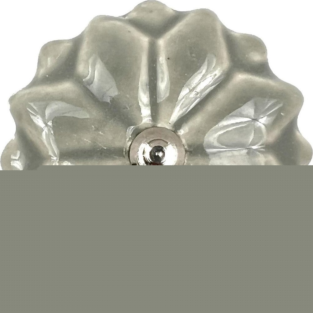 Set of Six Gray Ceramic Drawer Pull Knobs
