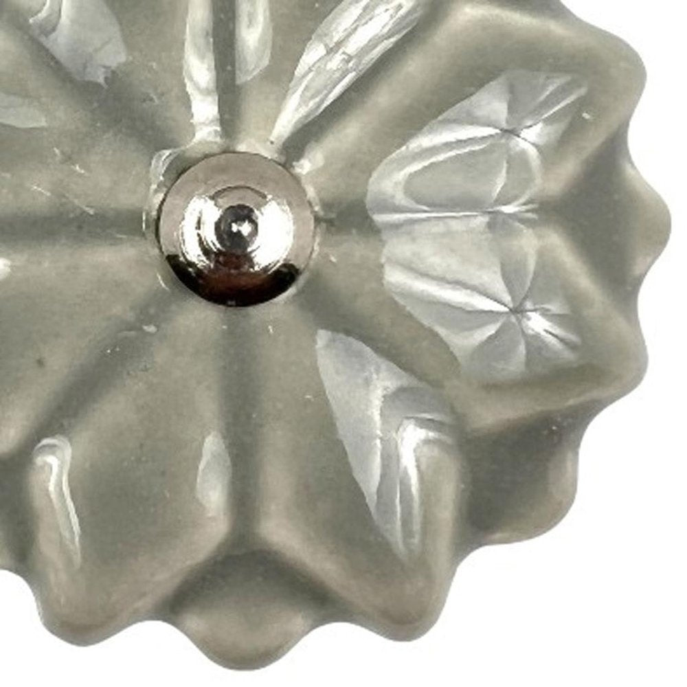 Set of Six Gray Ceramic Drawer Pull Knobs