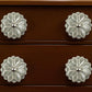 Set of Six Gray Ceramic Drawer Pull Knobs