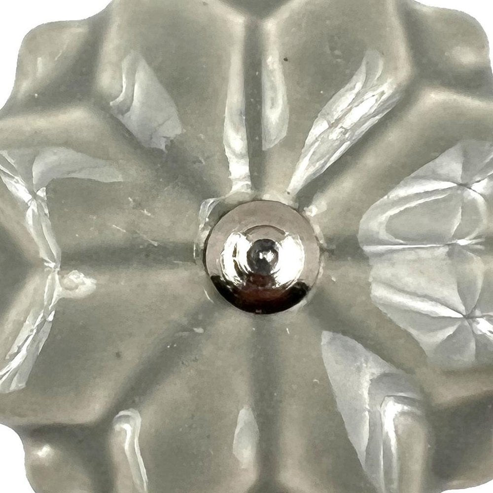 Set of Six Gray Ceramic Drawer Pull Knobs