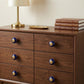 Set of Six Cobalt And Gold Ceramic Drawer Pull Knobs