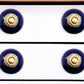 Set of Six Cobalt And Gold Ceramic Drawer Pull Knobs