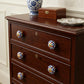 Set of Six Blue Red And White Floral Knob Ceramic Drawer Pull Knobs
