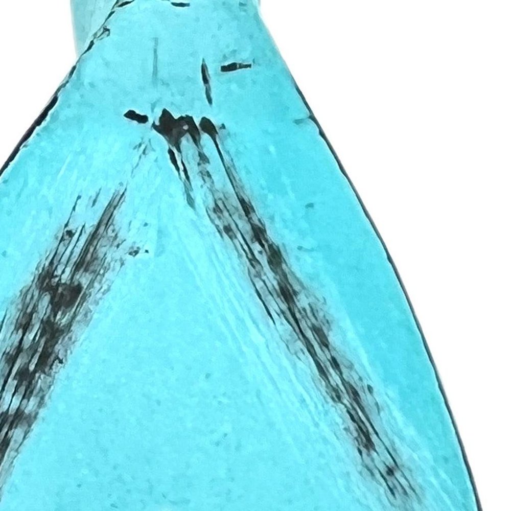 Set of Six Aqua Novelty Knob Metal Drawer Pull Knobs