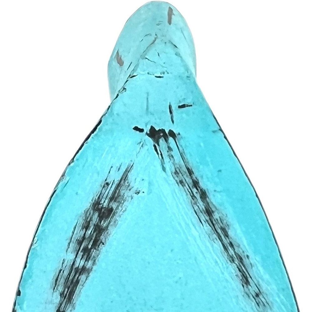 Set of Six Aqua Novelty Knob Metal Drawer Pull Knobs