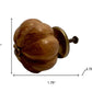 Set of Six Brown Floral Knob Wood Drawer Pull Knobs