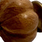 Set of Six Brown Floral Knob Wood Drawer Pull Knobs