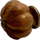 Set of Six Brown Floral Knob Wood Drawer Pull Knobs