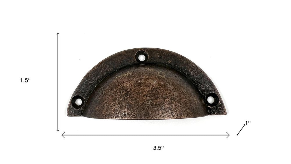 Set of Six Bronze Novelty Knob Metal Drawer Pull Knobs