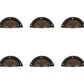 Set of Six Bronze Novelty Knob Metal Drawer Pull Knobs