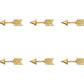 Set of Six Brass Cast Aluminum Arrow Drawer Pull Knobs
