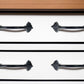 Set of Six Antiqued Silver Metal Drawer Pull Knobs