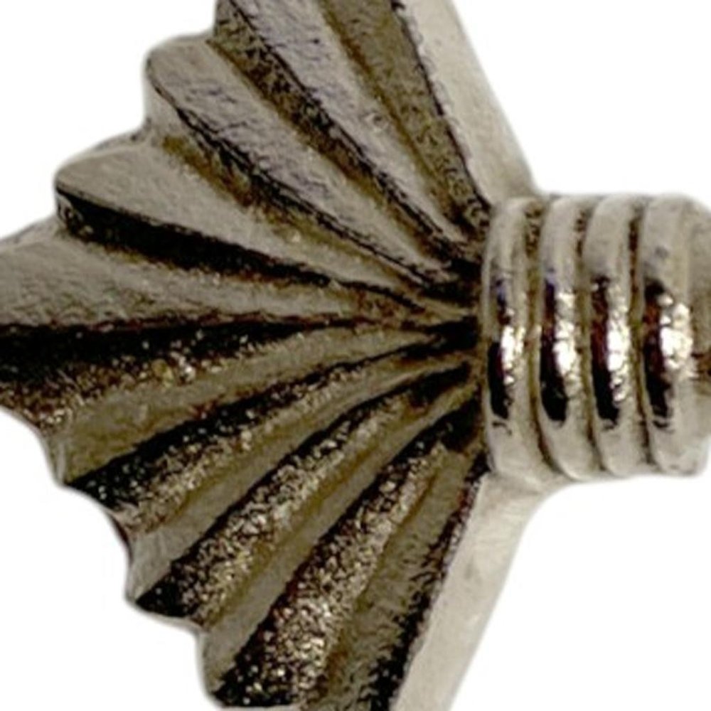 Set of Six Silver Metal Drawer Pull Knobs